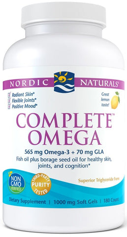 Nordic Naturals, Complete Omega, 565mg Lemon - 180 softgels