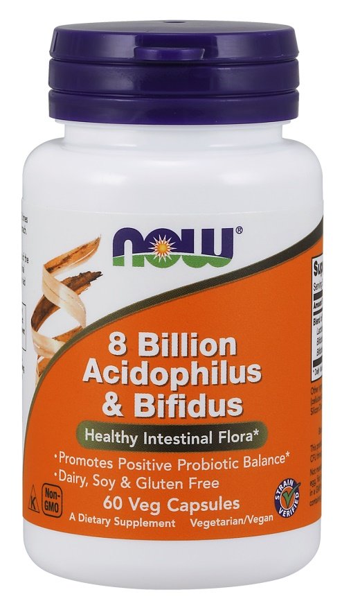 NOW Foods, 8 Billion Acidophilus & Bifidus - 60 vcaps