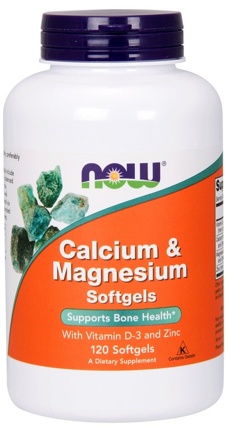 NOW Foods, Calcium & Magnesium with Vit D and Zinc - 120 softgels