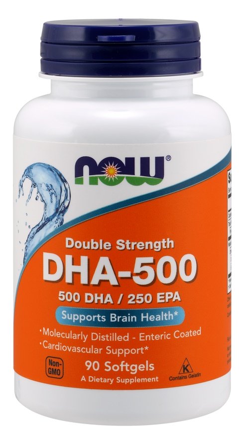 NOW Foods, DHA-500, 500 DHA / 250 EPA - 90 softgels