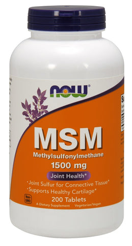 NOW Foods, MSM Methylsulphonylmethane, 1500mg - 200 tabs