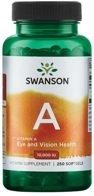 Swanson, Vitamin A, 10 000 IU - 250 softgels