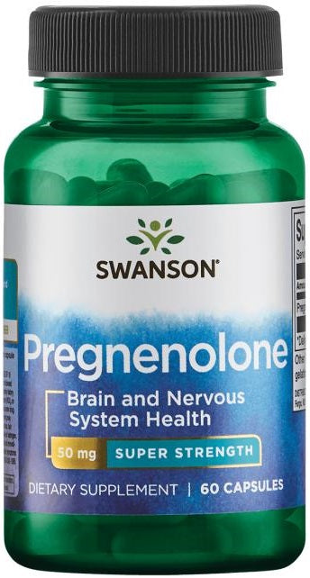 Swanson, Pregnenolone, 50mg Super-Strength - 60 caps