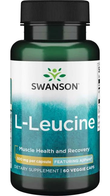 Swanson, AjiPure L-Leucine, 500mg - 60 vcaps