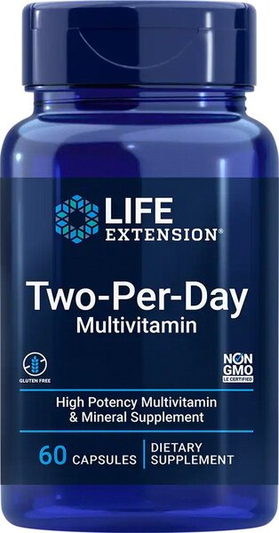 Life Extension, Two-Per-Day, Multivitamin - 60 caps