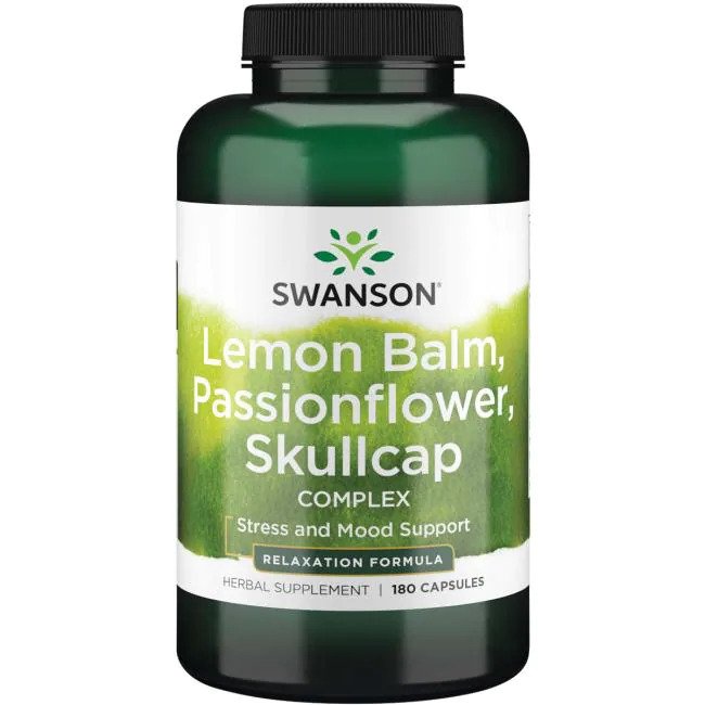 Swanson, Lemon Balm, Passionflower, Skullcap Complex - 180 caps