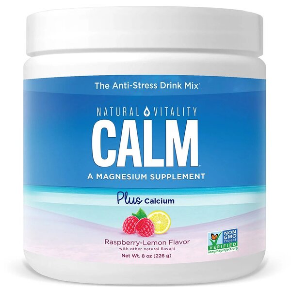 Natural Vitality, Natural Calm Plus Calcium, Raspberry Lemon - 226g