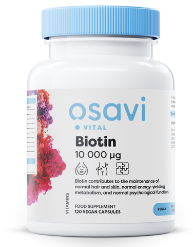 Osavi, Biotin, 10mg Extra Strength - 120 vegan caps