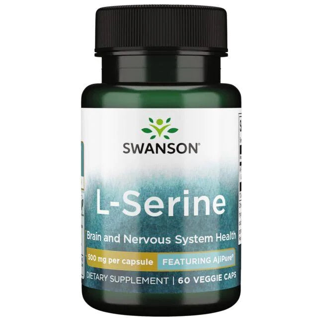 Swanson, L-Serine, 500mg - 60 vcaps