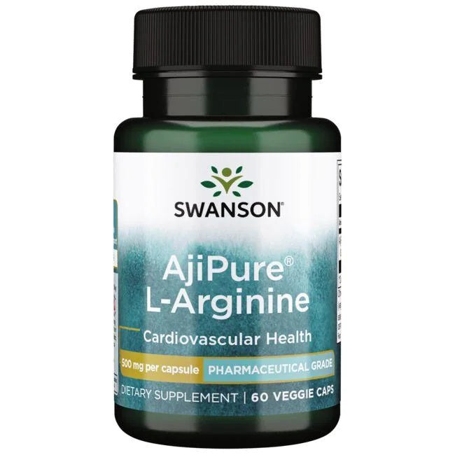 Swanson, AjiPure L-Arginine, 500mg - 60 vcaps