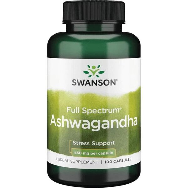 Swanson, Full Spectrum Ashwagandha, 450mg - 100 caps