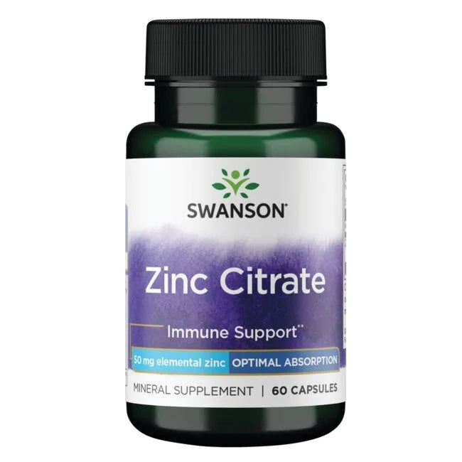 Swanson, Zinc Citrate, 50mg - 60 caps