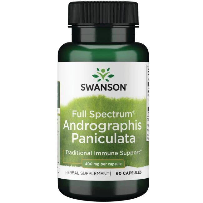 Swanson, Full Spectrum Andrographis Paniculata, 400mg - 60 caps