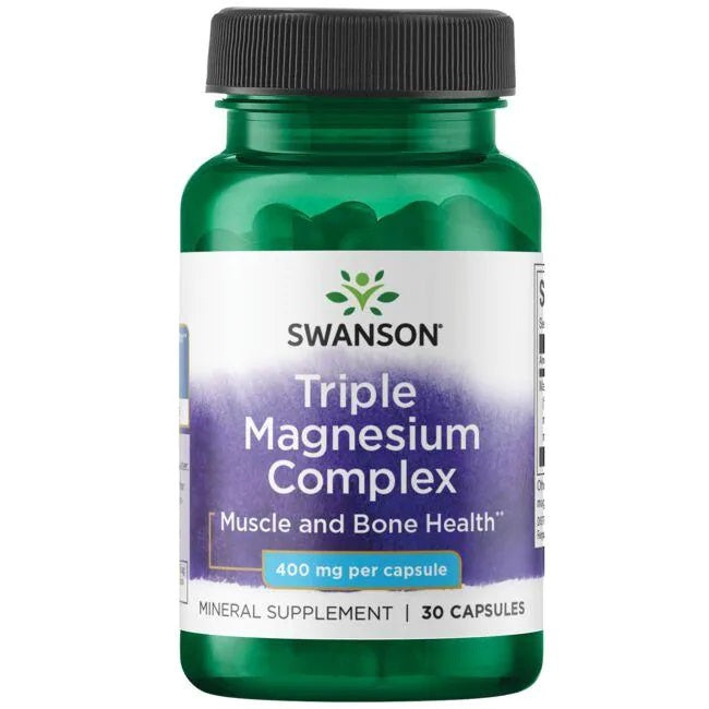 Swanson, Triple Magnesium Complex, 400mg - 30 caps