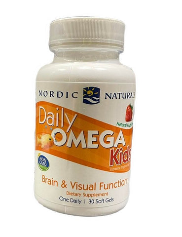 Nordic Naturals, Daily Omega Kids, Natural Fruit Flavor - 30 softgels