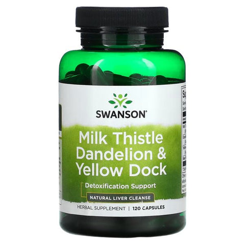 Swanson, Milk Thistle Dandelion & Yellow Dock - 120 caps