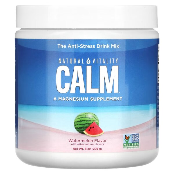 Natural Vitality, Calm Magnesium Powder, Watermelon - 226g