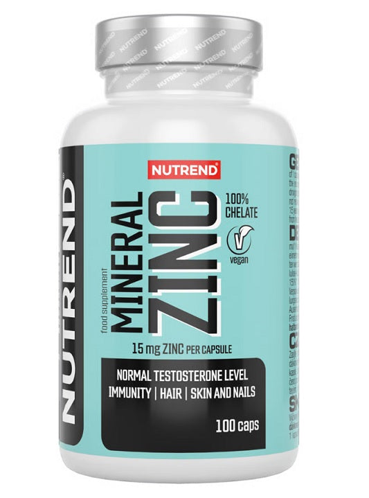 Nutrend, Mineral Zinc 100% Chelate, 15mg - 100 vcaps