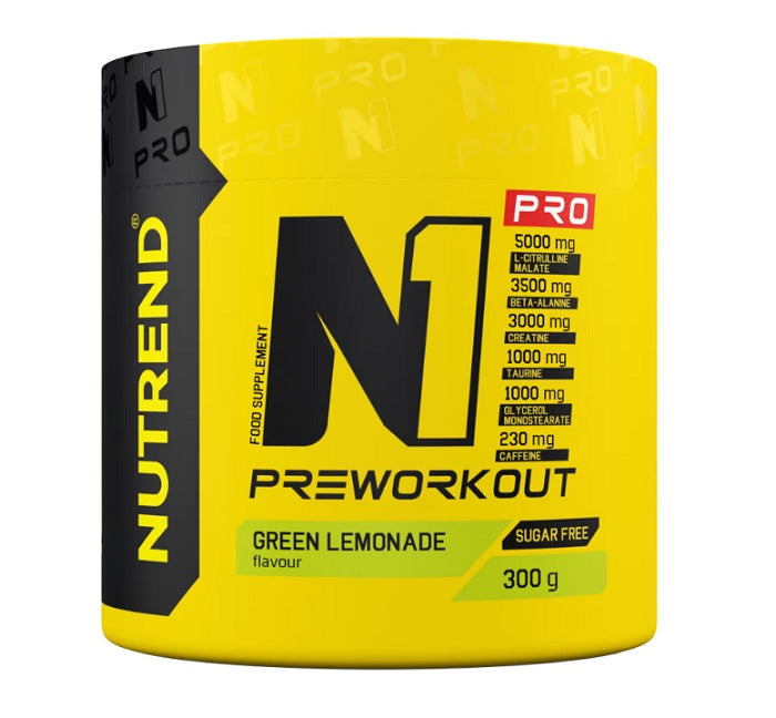Nutrend, N1 Pro Pre-Workout, Green Lemonade - 300g