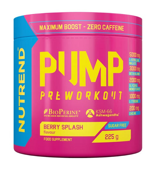 Nutrend, Pump Pre-Workout, Berry Splash - 225g