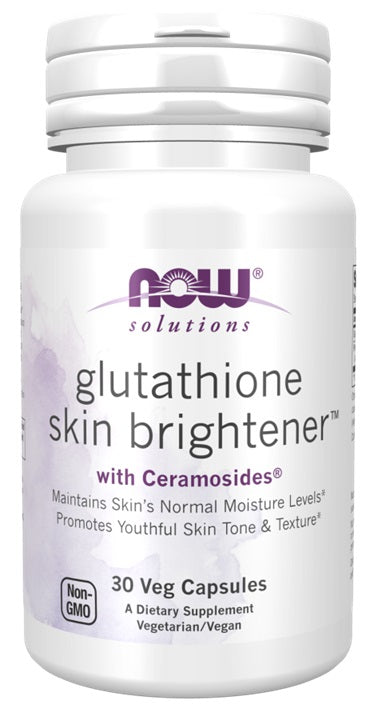 NOW Foods, Glutathione Skin Brightener with Ceramosides - 30 vcaps