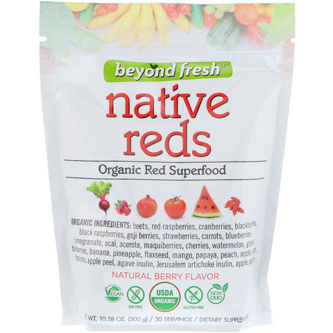 Beyond Fresh, Native Reds, Organic Red Superfood, Natural Berry Flavor, 10.58 oz (300 g)