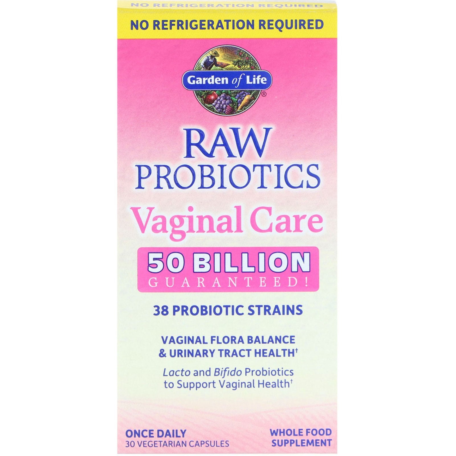 Garden of Life, RAW Probiotics Vaginal Care, 30 Vegetarian Capsules