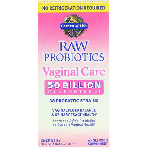 Garden of Life, RAW Probiotics Vaginal Care, 30 Vegetarian Capsules