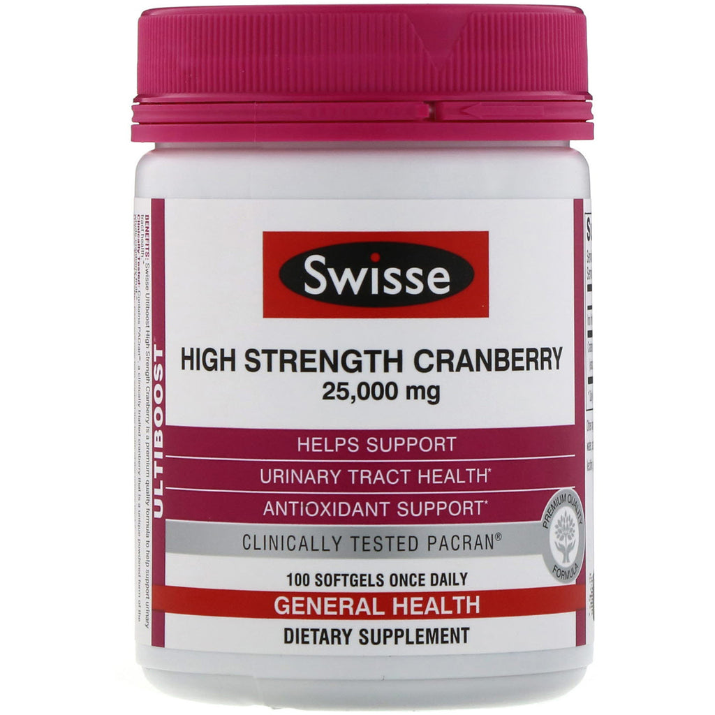 Swisse, Ultiboost, High Strength Cranberry, 25,000 mg, 100 Softgels