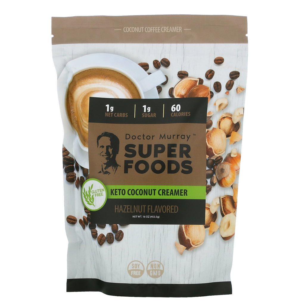 Dr. Murray's, Super Foods, Keto Coconut Creamer, Hazelnut, 16 oz (453.5 g)