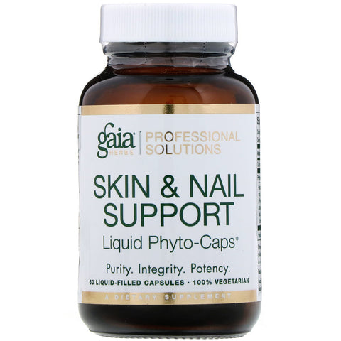 Gaia Herbs Professional Solutions, Skin & Nail Support, 60 Liquid-Filled Caps