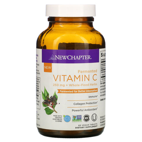 New Chapter, Fermented Vitamin C, 250 mg, 60 Vegan Tablets