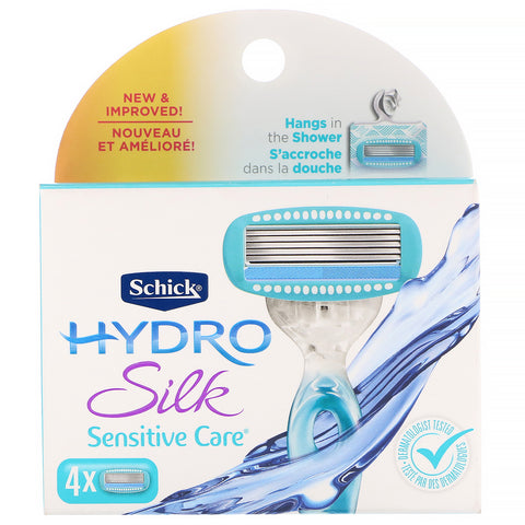 Schick, Hydro Silk, Sensitive Care, 4 Cartridges