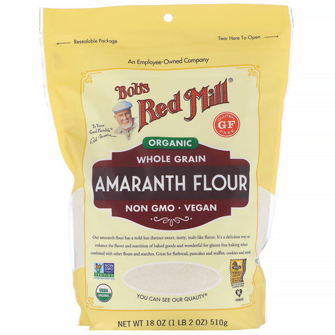 Bob's Red Mill, Organic Amaranth Flour, Whole Grain, 18 oz (510 g)