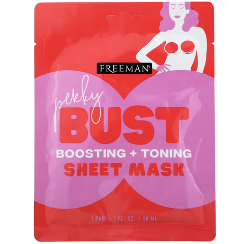 Freeman Beauty, Perky Bust Sheet Mask, Boosting + Toning, 1 Pair, 1 fl oz (30 ml)