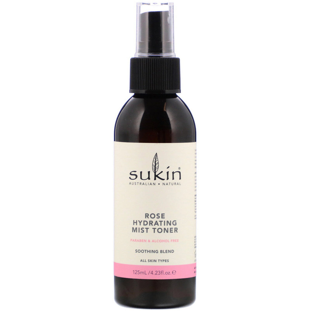 Sukin, Rose Hydrating Mist Toner, 4.23 fl oz (125 ml)