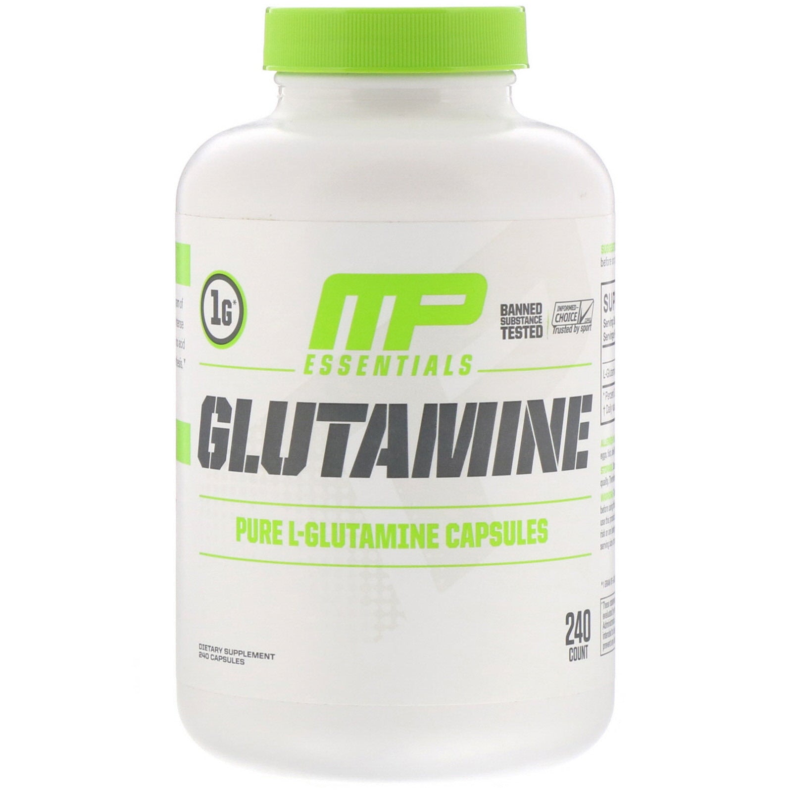 MusclePharm, Essentials, Glutamine, 240 Capsules