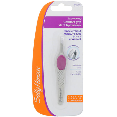 Sally Hansen, Easy Tweezy, Comfort Grip Slant Tip Tweezer, 1 Piece