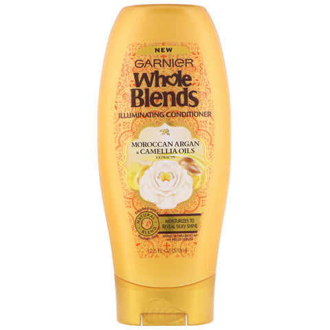 Garnier, Whole Blends, Illuminating Conditioner, Moroccan Argan & Camellia Oils Extracts, 12.5 fl oz (370 ml)