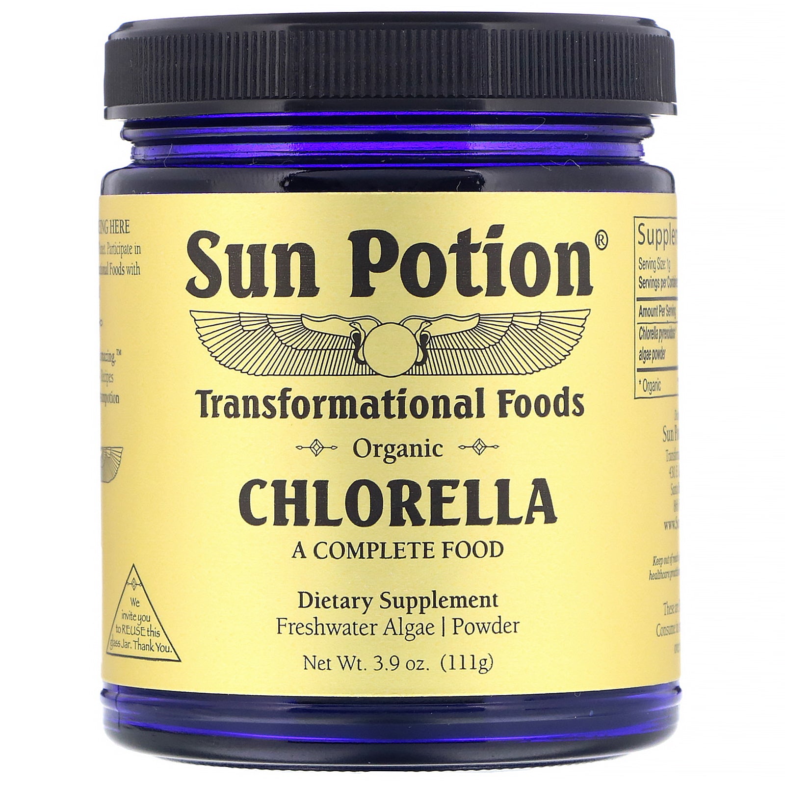 Sun Potion, Chlorella Powder, Organic, 3.9 oz (111 g)