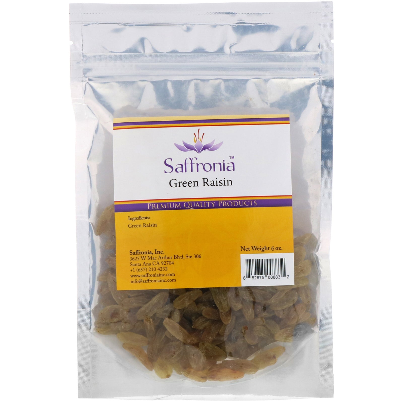 Saffronia, Green Raisin, 6 oz