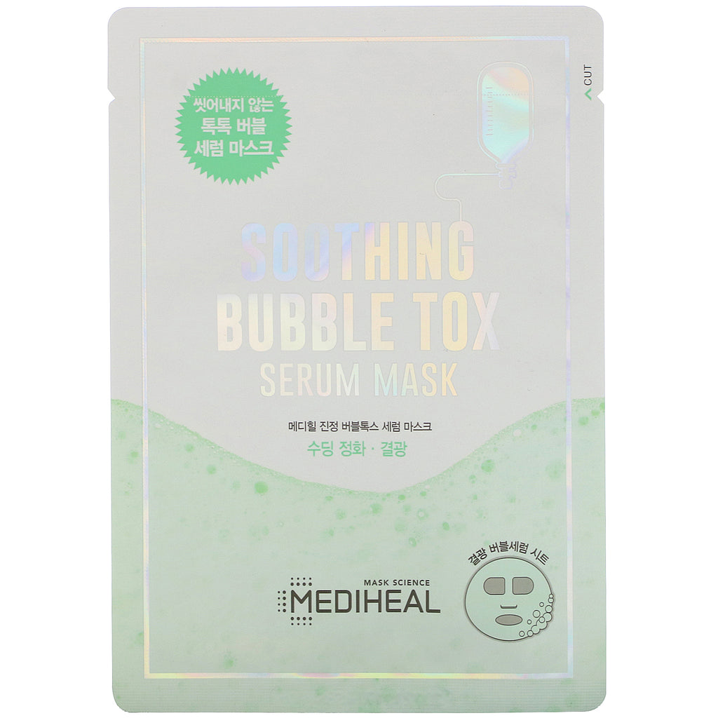 Mediheal, Soothing Bubble Tox Serum Beauty Mask,  1 Sheet, 18 ml