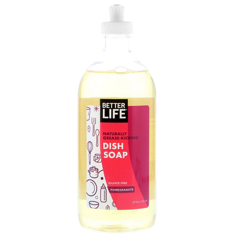 Better Life, Dish It Out, Naturally Grease-Kicking Dish Soap, Pomegranate, 22 fl oz (651 ml)