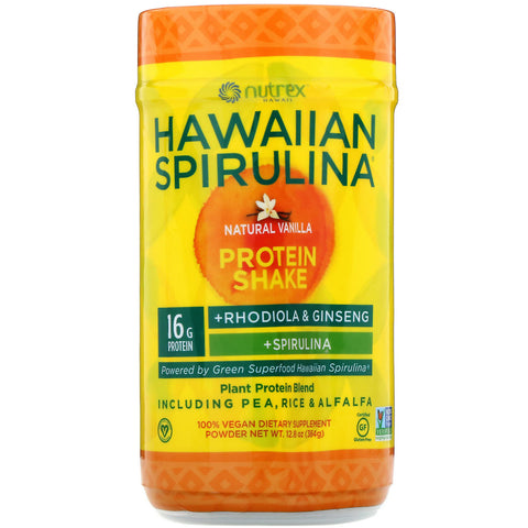 Nutrex Hawaii, Hawaiian Spirulina, Protein Shake, Natural Vanilla, 12.8 oz (364 g)