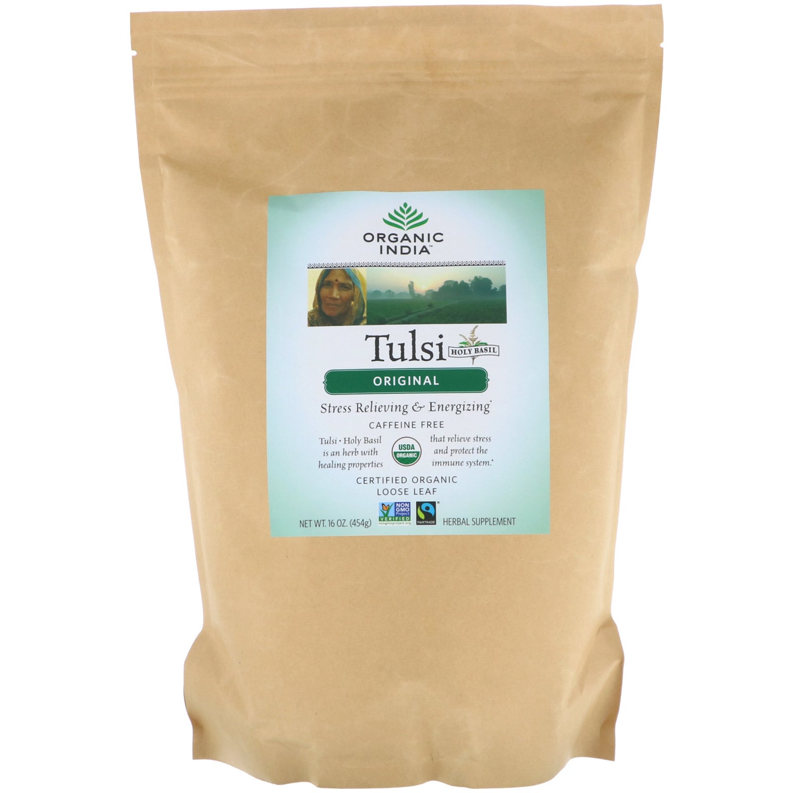 Organic India, Tulsi Loose Leaf Tea, Original, Caffeine-Free, 16 oz (454 g)