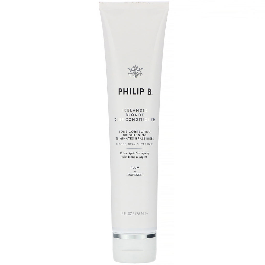 Philip B, Icelandic Blonde Deep Conditioner, Plum + Grapeseed, 6 fl oz (178 ml)