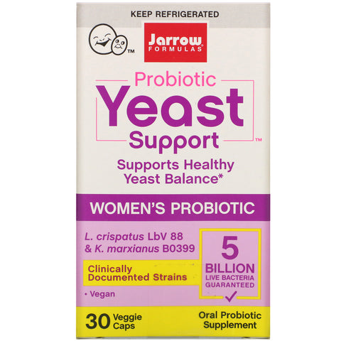 Jarrow Formulas, Probiotic Yeast Support, Women’s Probiotic, 5 Billion, 30 Veggie Caps