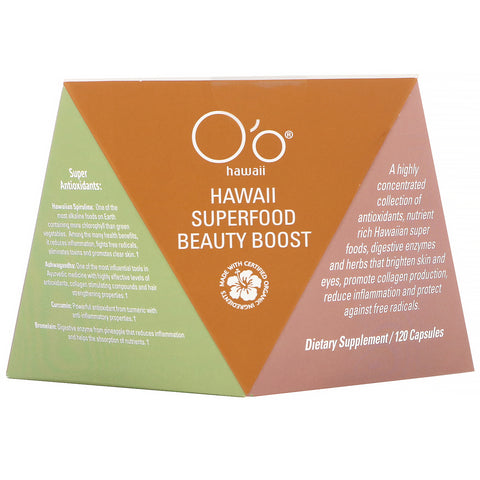O'o Hawaii, Hawaii Superfood Beauty Boost, 120 Capsules