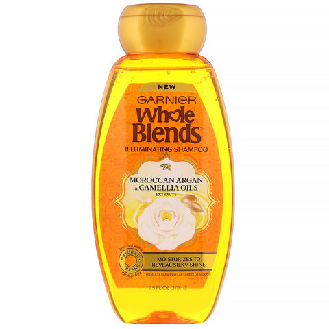 Garnier, Whole Blends, Illuminating Shampoo, Moroccan Argan & Camellia Oils Extracts, 12.5 fl oz (370 ml)