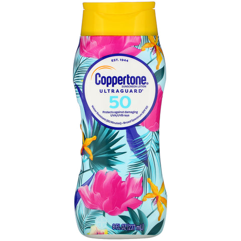 Coppertone, UltraGuard, Sunscreen Lotion, SPF 50, 8 fl oz (237 ml)